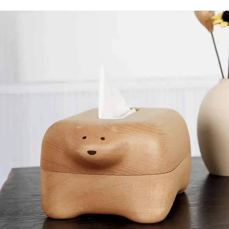 Коробка для деревянного массива симпатичная скульптура животного