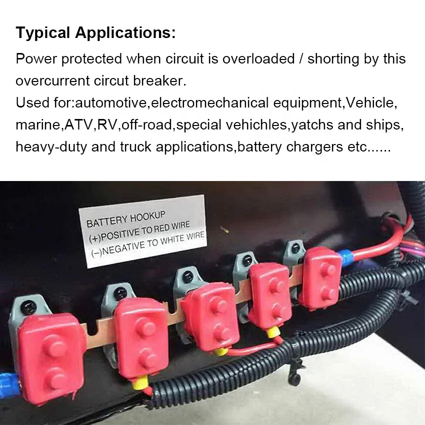 1 шт. 10-50A Amp 12 В крышка двойной батареи Предохранитель автоматический сброс
