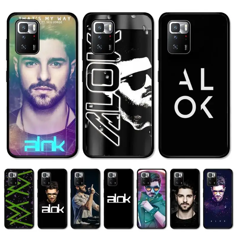 

ALOK DJ Phone Case For Redmi Note 10 9 8 6 Pro 8T 5A 4X X 5 Plus 7 7A 9A K20 Cover