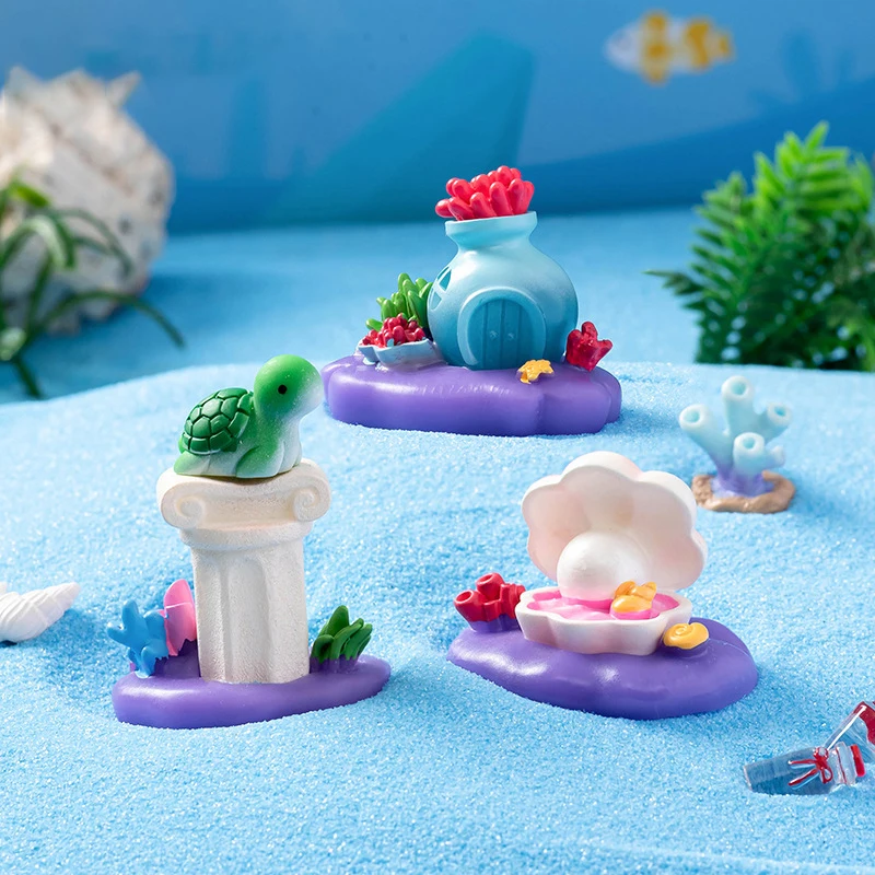 Мини-Осьминог Украшение Оболочка Дрифт бутылка римская колонна микро пейзаж