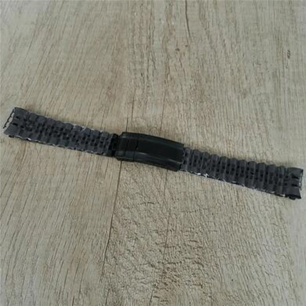 Black/Steel/Rose/Gold 20MM Five Beads Stainless Steel Watch Strap Single Folding Buckle Watchbands for Our SUB 40MM Watch Case
