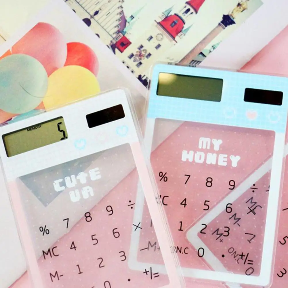 

Школьные принадлежности, отличный маленький настольный калькулятор на солнечной батарее с 8 цифрами, ультратонкий настольный калькулятор ...