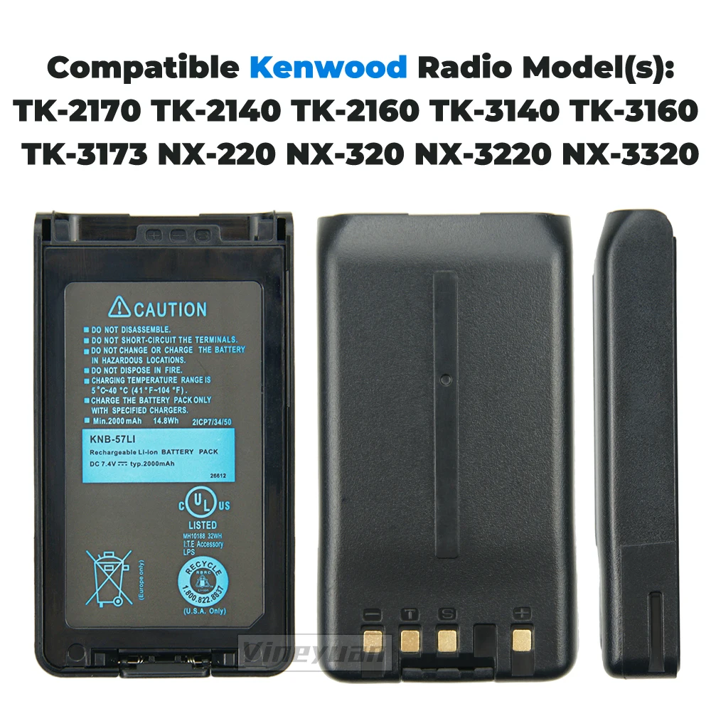 2000 мАч KNB-57L KNB-35L KNB-55L сменный аккумулятор для Kenwood TK-2170 TK-2140 TK-2160 TK-3140 NX-220 NX-320