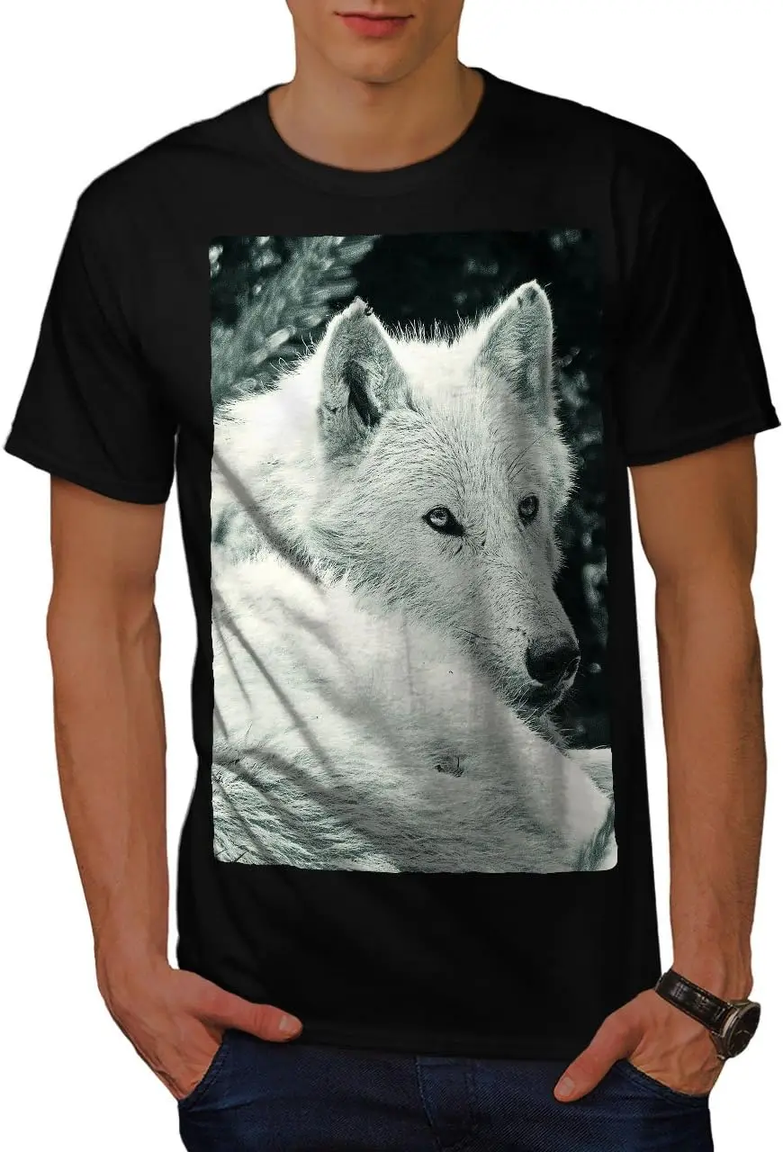 Мужская футболка Wellcoda White Wolf Look с принтом Danger Dog