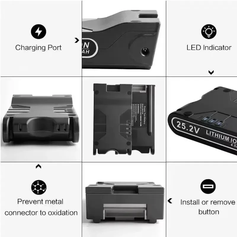 Литиевая батарея для пылесоса Shark S1 S2 S3 S4 S6 S7 S9 IC205 IC200C IC200W XBAT200XBAT200AS