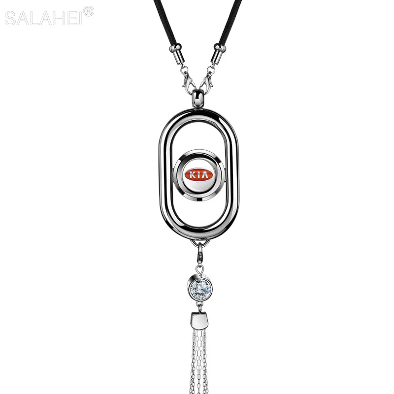 

Car Logo Air Freshener Perfume Rearview Mirror Hanging Pendant For KIA Rio Soul K5 Seltos Sportage Niro Sorento Forte Stinger
