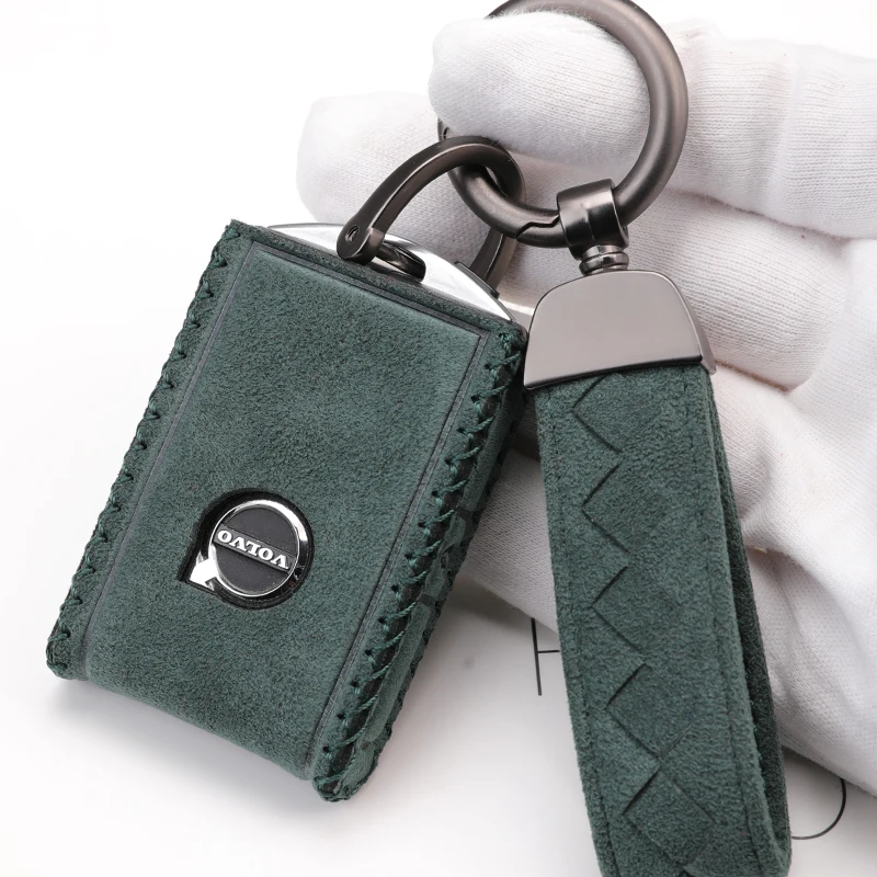 

Высококачественный замшевый кожаный чехол для автомобильных ключей сумка для автомобильных ключей для Volvo XC60 XC90 XC40 S90 S60 V90 интерьерные авто...