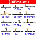 10 шт.лот, кнопка включения и выключения питания, гибкий кабель для Motorola Moto C E4 E5 E6 E6s E7 Power Plus Play Go E7i E20 E30 E40