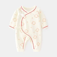 newborn jumpsuit autumn and winter baby print boneless clothes newborn monk clothes baby spring and autumn rompers
