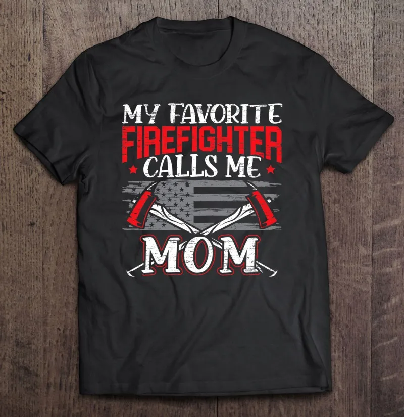 

Женская футболка «мой любимый пожарный» с надписью «Call Me Mom»