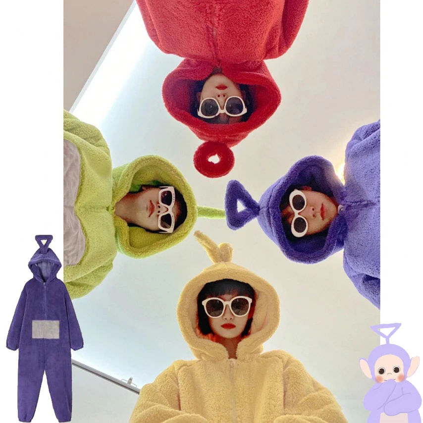 

Teletubbies Cosplay Halloween Costume Cosplay Laa-Laa Teletubbies Leisure Wear Cosplay Party Clothinggirls Bff Costume One-Piece