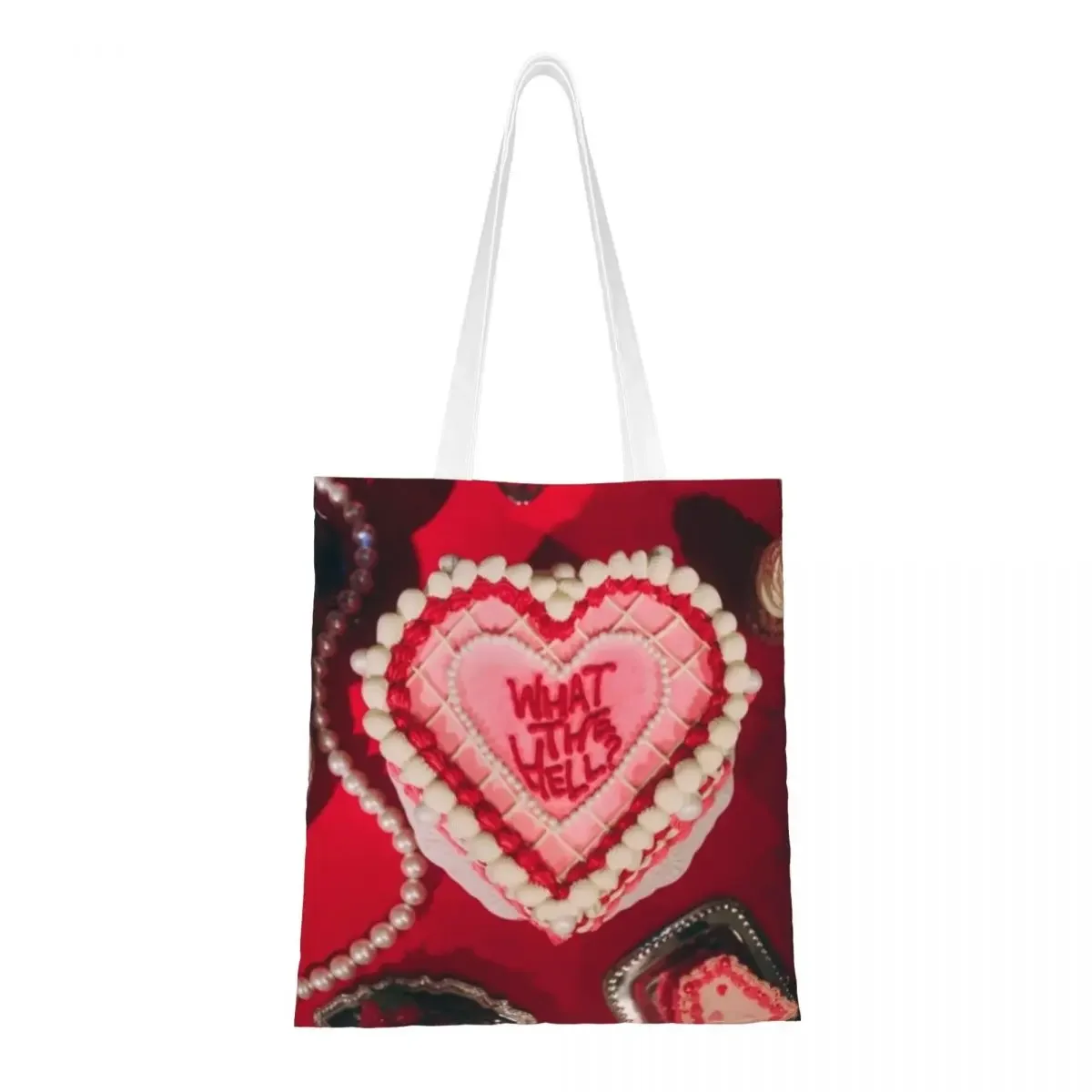 (G)-безымянные холщовые сумки-тоуты TOMBOY с рисунком торта сумки через плечо