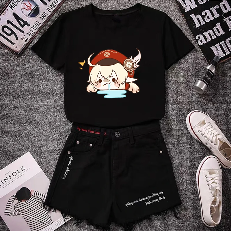 

Женская футболка с коротким рукавом и круглым вырезом