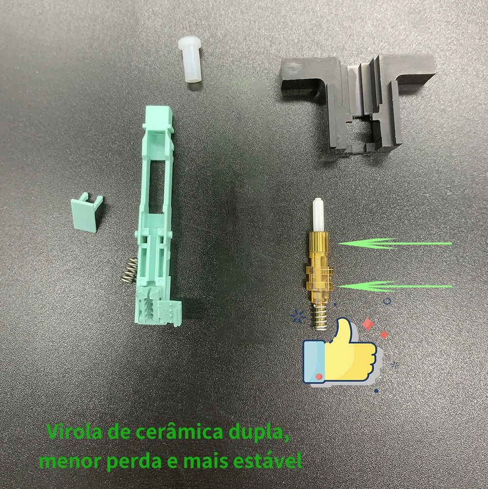 Embedded-SC APC Fiber Optic Quick Connector FTTH Single-Mode Fiber Optic Fast Connector Field Assembly Optical 53MM Connector