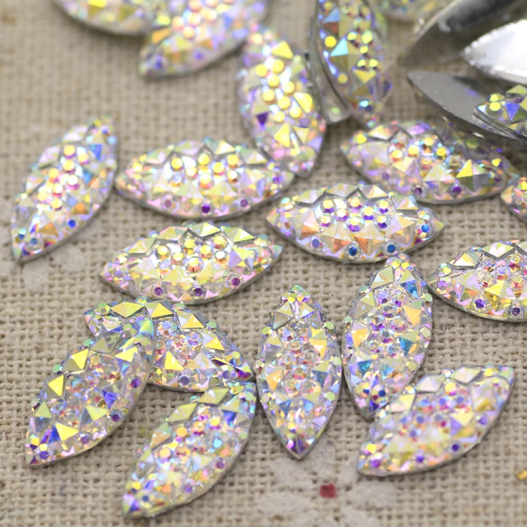 

37 мм блестящие квадратные Стразы для шитья с кристаллами в виде когтей для самостоятельного шитья свадебного платья