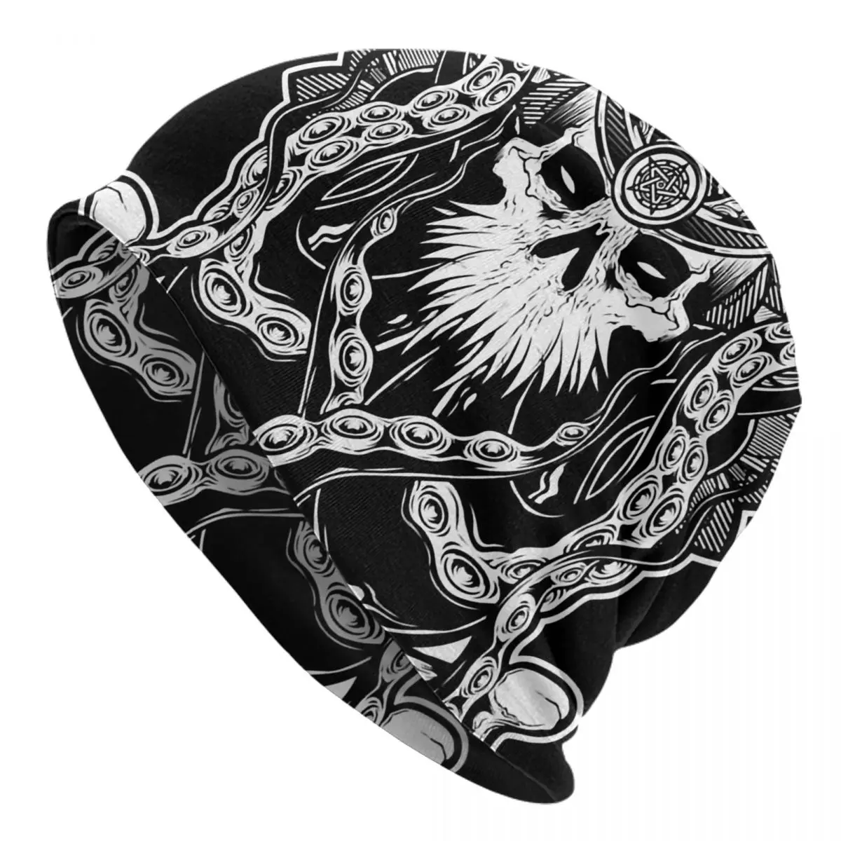 

Шапка-«Змея пазл» для игр на улице, тонкая Шапка-бини со змеиным лапшом, с узором в виде мандалы, венчиной и пятиконечной пентакли, ушные наушники для мужчин