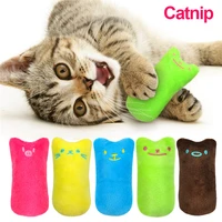 2pc atnip toys funny interactive plush teeth grinding cat toy kitten chewing vocal toy claws thumb bite cat pets accessories