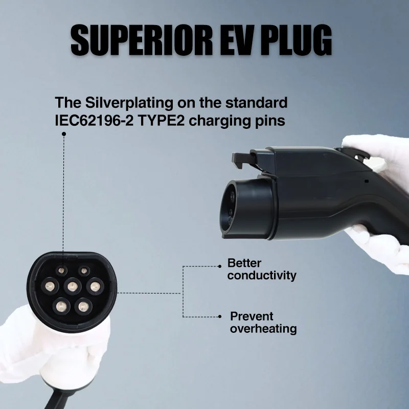 Type1 Разъем зарядного устройства для электромобилей 16A 32A Женский конвертер IEC 62196