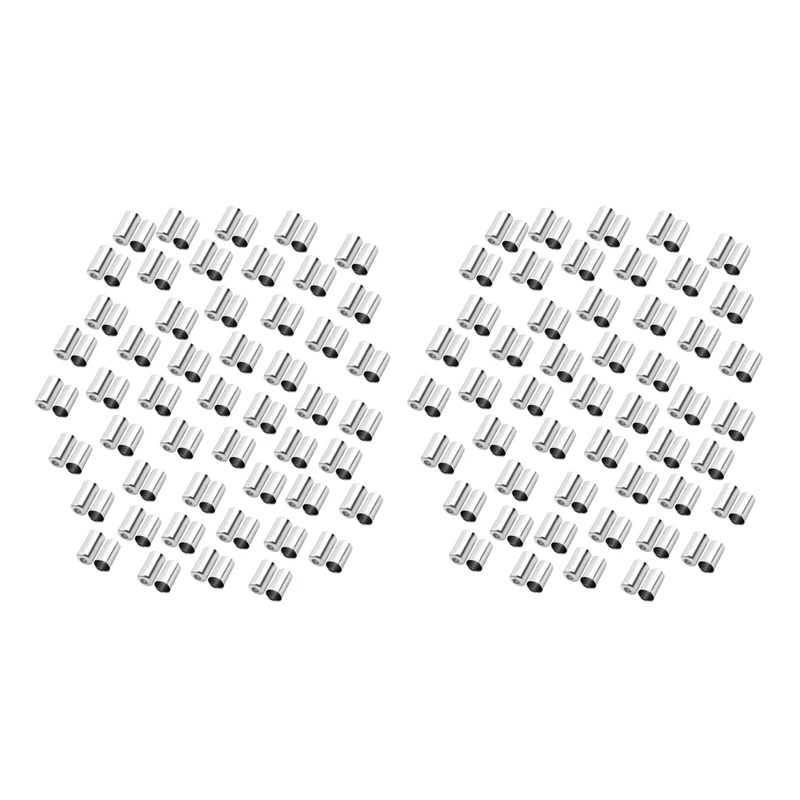 

200Pcs Gaines Cable Cap Fixing Brake Speed 5Mm Metal Silver For Bike