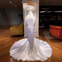 sumnus 2022 new luxury slim mermaid white wedding dress beading long sleeve bridal gowns robe de mariee unique design