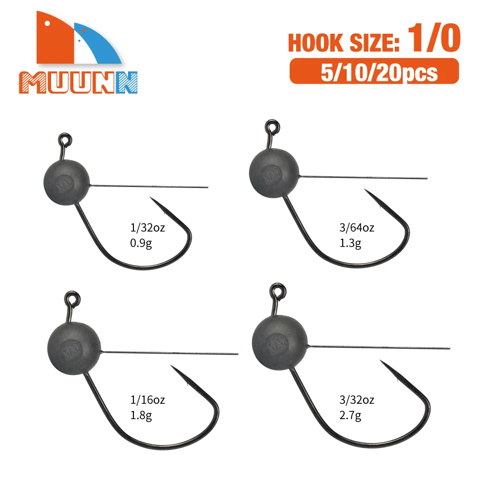 MUUNN Вольфрамовые дурацкие джиг-крючки без сорняков Wacky Rig/Texas Rig Jig Heads Мягкие/Wacky Worms