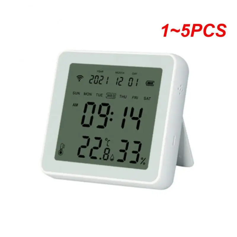 

1~5PCS Wireless Backlight Alarm Indoor App Push Mini Low Power New Tuya Smart Home Temperature And Humidity Sensor