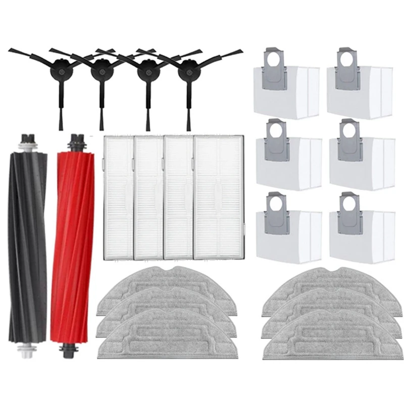 

Brush Plastic Mop Cloths HEPA Filters Dust Bags For Roborock S8 S8 Pro Ultra S8+ Robot Vacuum Spare Parts