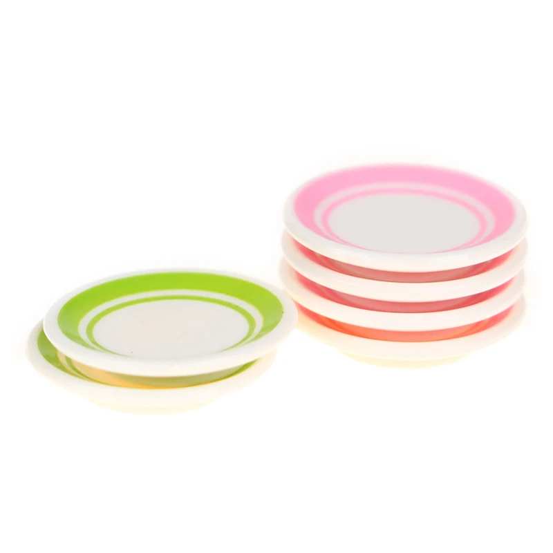 

5pcs/bag Colorful Plate Dishes Kitchen Accessories Toys