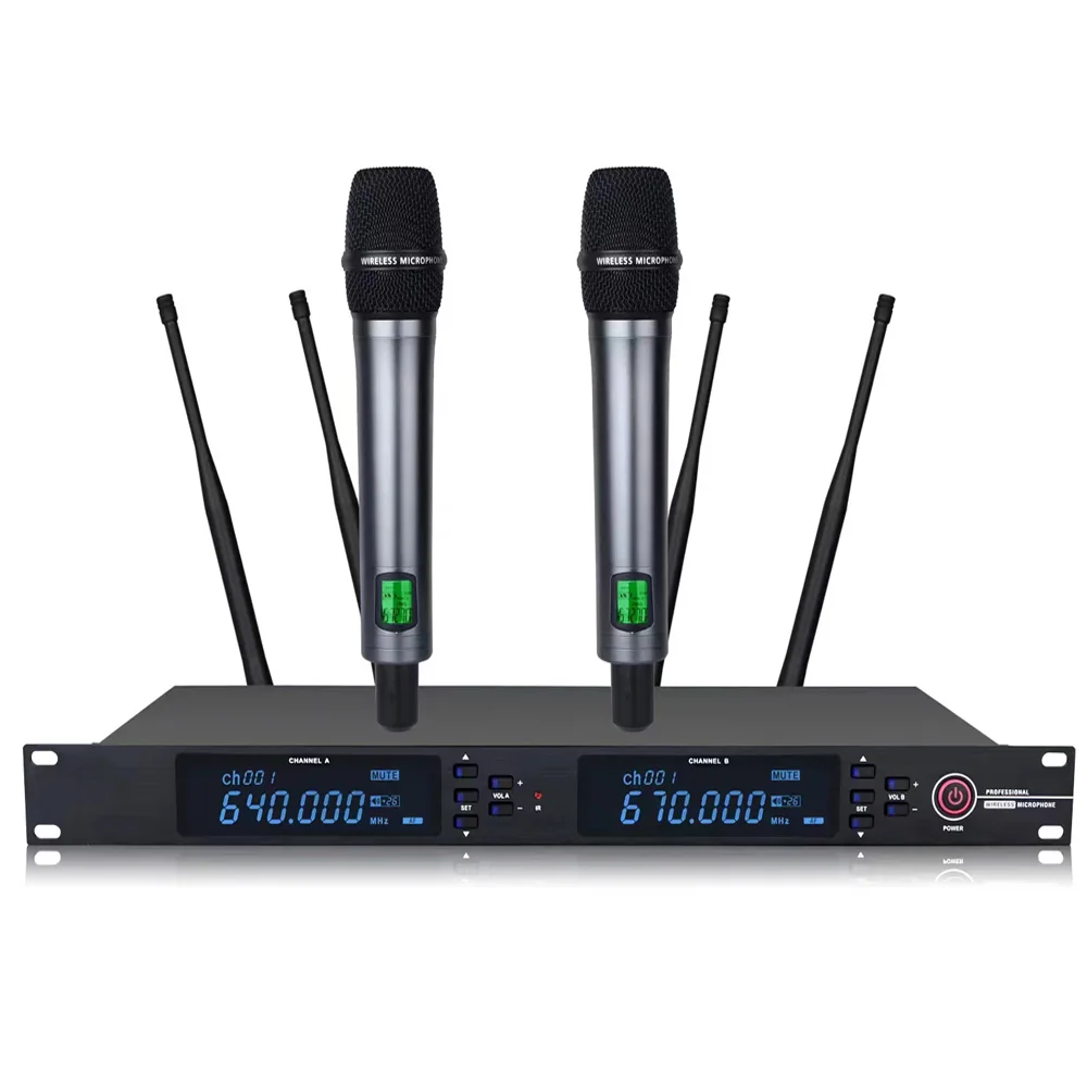 

Professional true diversity wireless microphone handheld microphone school church speech stage microphone wireless
