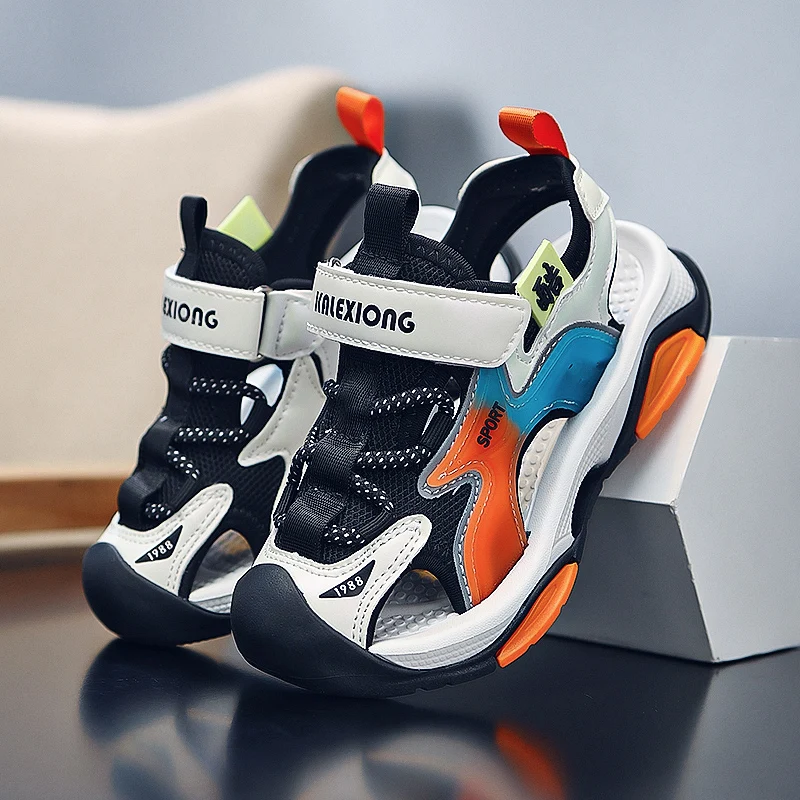 SeckinDogan Hot Sale Summer Beach Footwear Kids Closed Toe Children  Sandals Toddler Fashion Designer Shoes for Boys and Girls