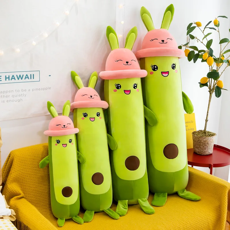

Zqswkl 90/110/130cm cute rabbit ears long pillow hugs avocado plush stuffed soft sleep toys for girls christmas birthday gift