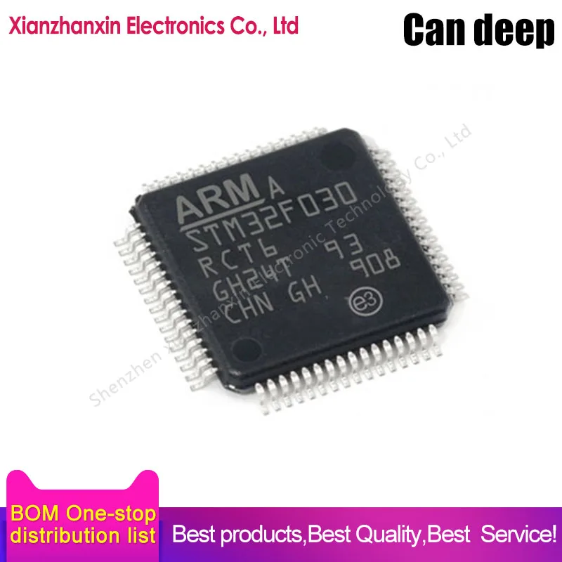 

1~5PCS/LOT STM32F030RCT6 32F030 RCT6 LQFP-64 ARM Cortex-M0 32-bit microcontrollers new and original