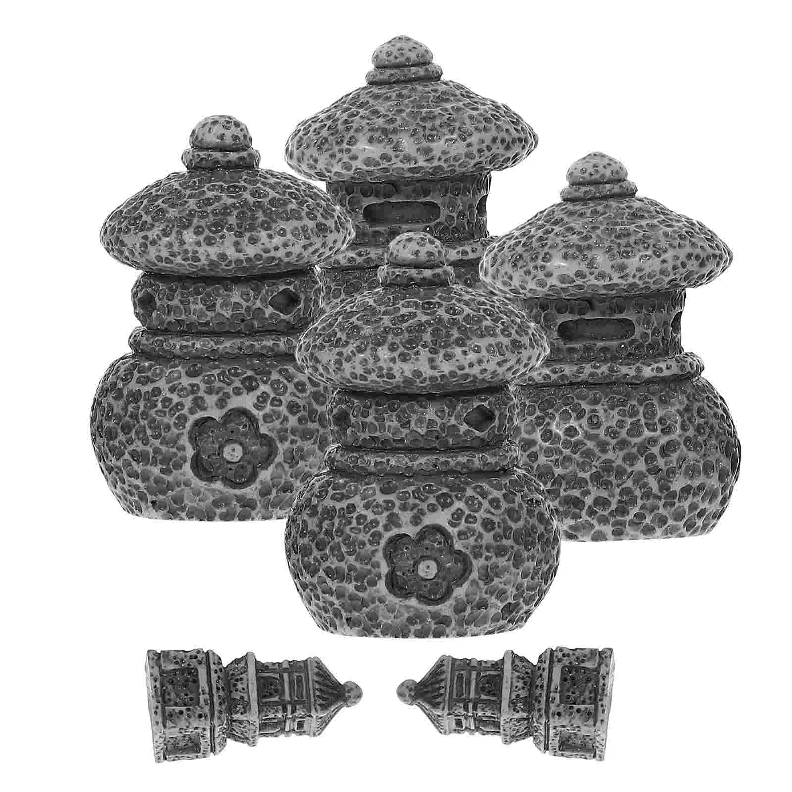 

6pcs Mini Pagoda Statue Miniature Pagoda Figurine DIY Micro Landscape Decoration