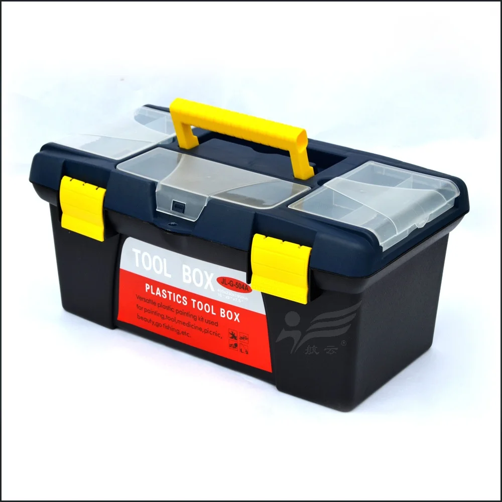 Plastic Suitcase Tools Box Professional Hardware Portable Tool Kit with Storage Case Caixa De Ferramenta Tools Packaging DK50TB