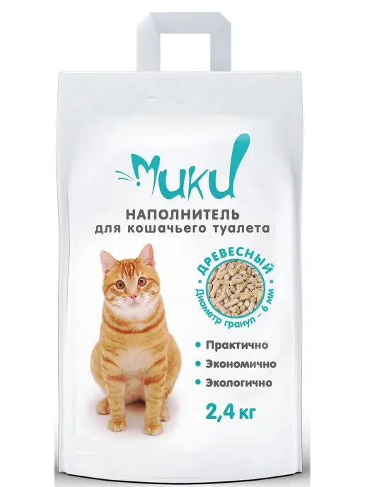  Мики наполнитель Впитывающий Древесный 2 4кг |
