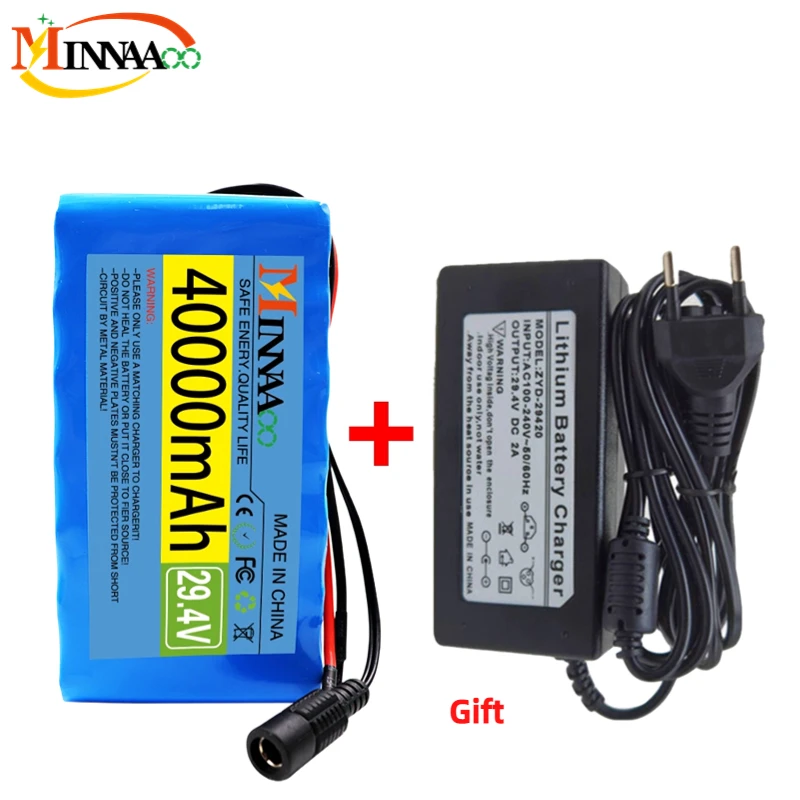 

24V 40Ah 7S3P 18650 Li-ion Battery Pack 29.4V 40000mAh Electric Bicycle Moped /Electric/Lithium Ion Battery Pack+ 2A Charger