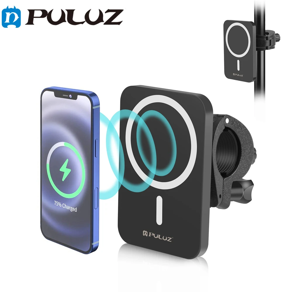 

Vlogging Phone Clamp Holder 15W Magnetic Qi Wireless Charger
