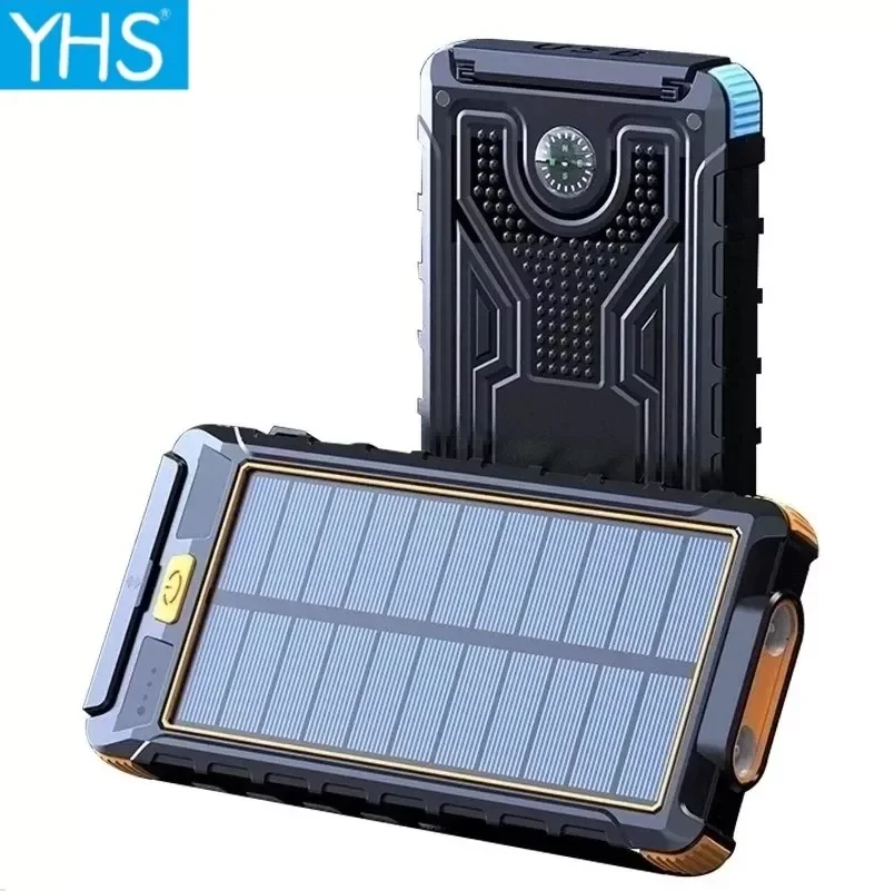 

2023NEW Solar Power Bank Waterproof 30000mAh Solar Charger USB Port External Charger for Xiaomi 5S Smartphone Power Bank with LE