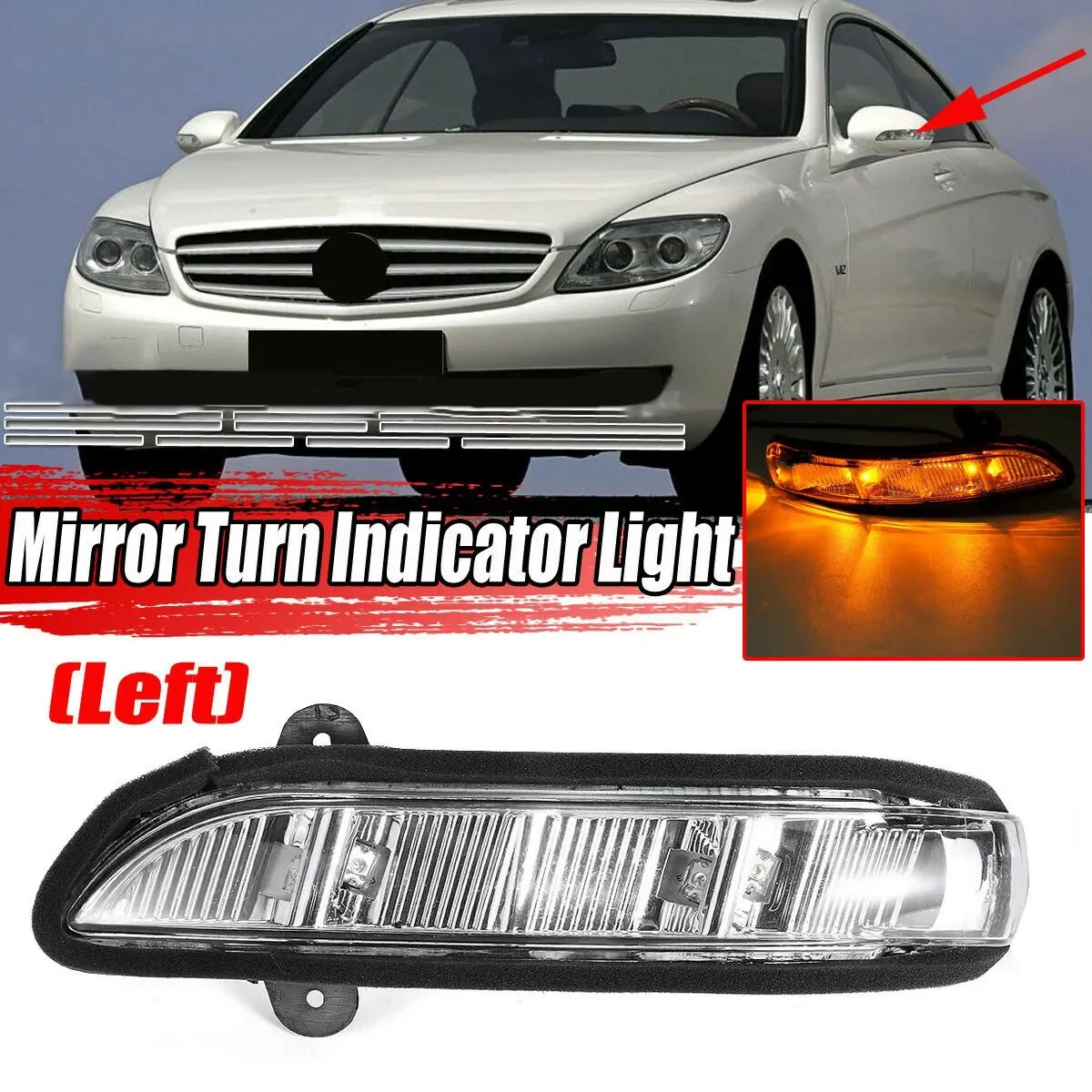 

Для 2006-2009 W211 W216 W219 W221 Mercedes Benz CL CLS S E Class индикатор зеркала заднего вида 2198200521 2198200621