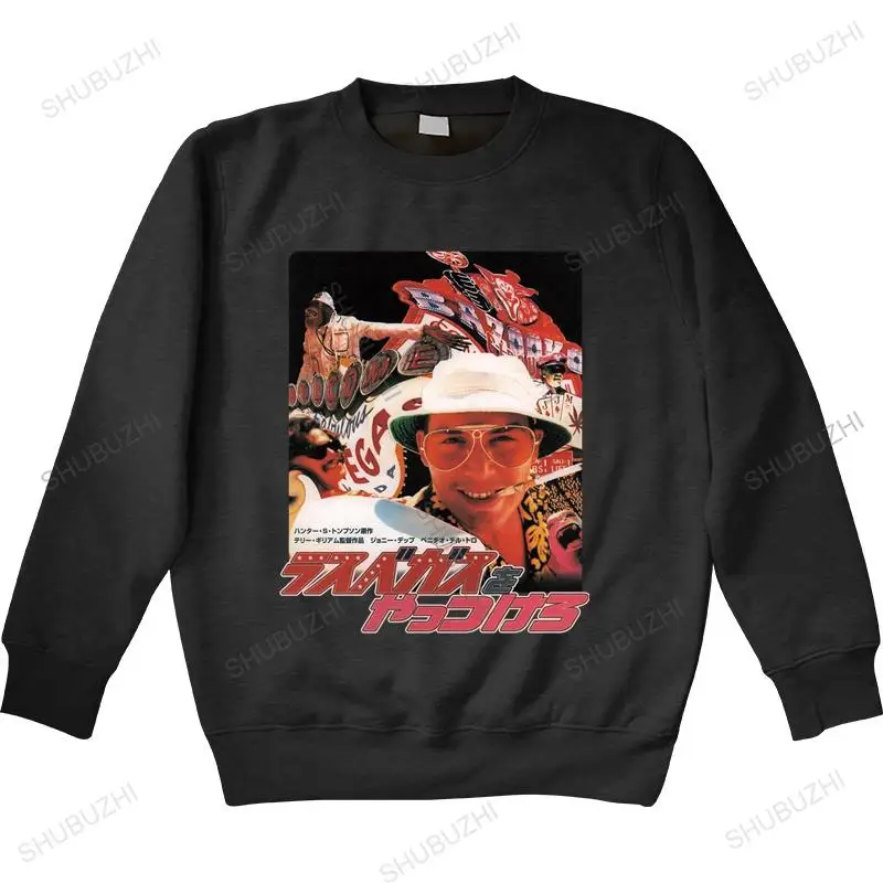 

Плакат из японского фильма «Город Лас-Вегас», винтажная хлопковая толстовка Джонни Депп, тонкая Стильная мужская Осенняя Толстовка