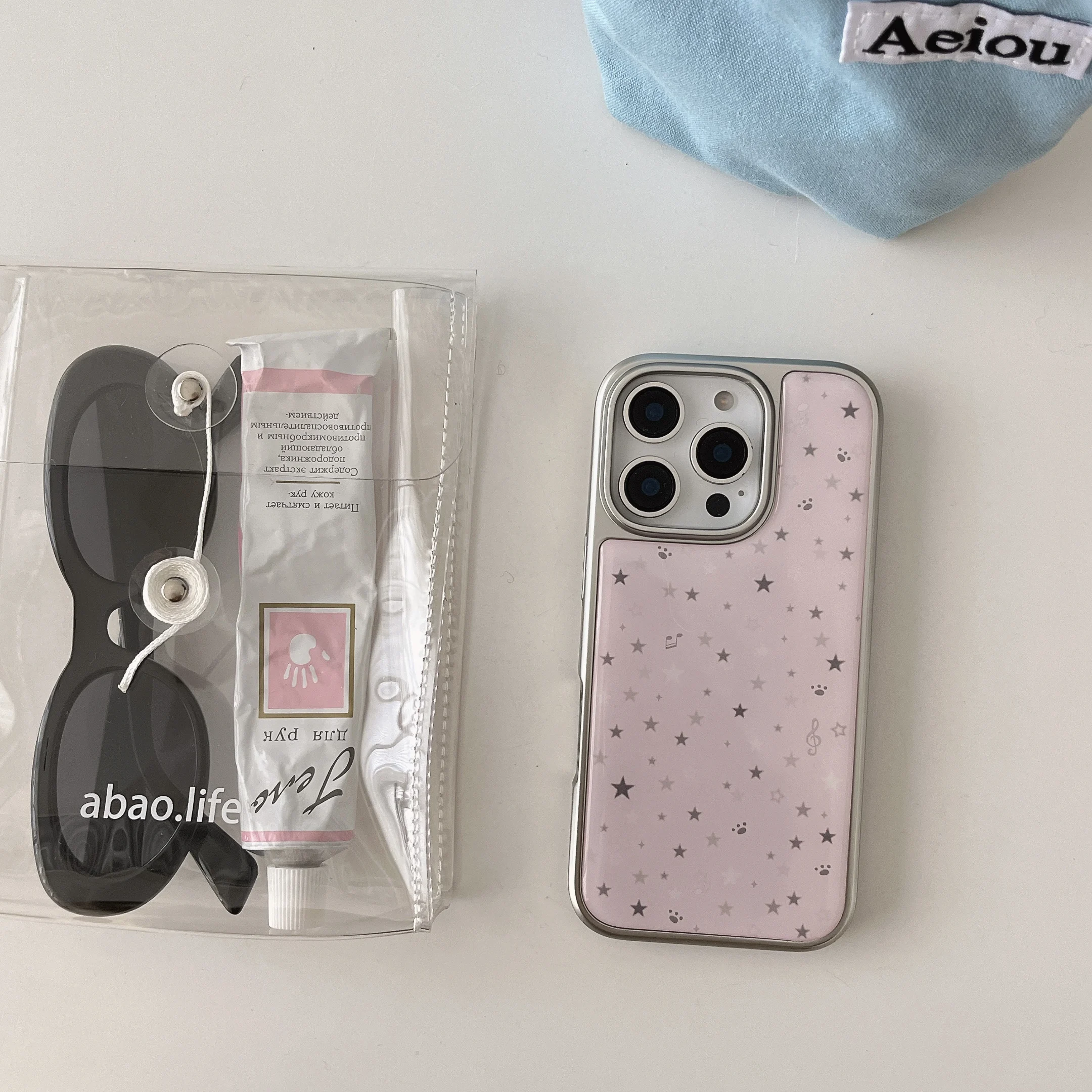 Полноэкранный чехол для телефона Little Star новый розовый iPhone 16 16pro 16Promax 15 15pro 15Promax 14