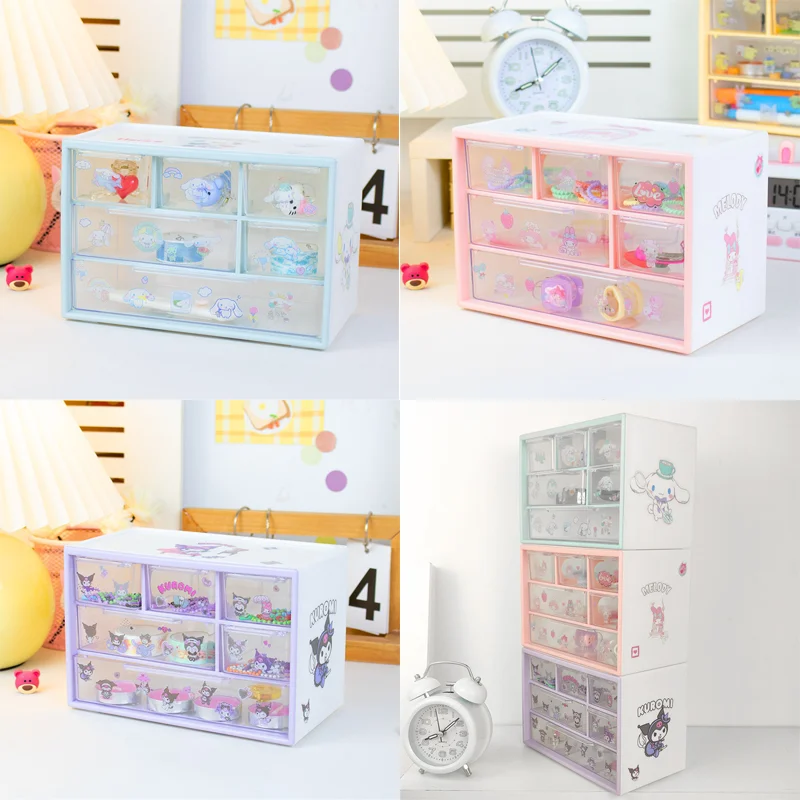 

Sanrios Cinnamoroll My Melody Kuromi почтовый многофункциональный держатель для всякой всячины коробка для хранения косметики подарок на день рождения