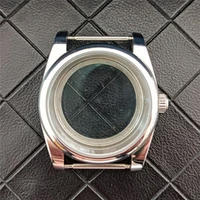 36mm oyster perpetual stainless steel watch case transparentdense bottom sapphire glass case kit for nh35 nh364r movement