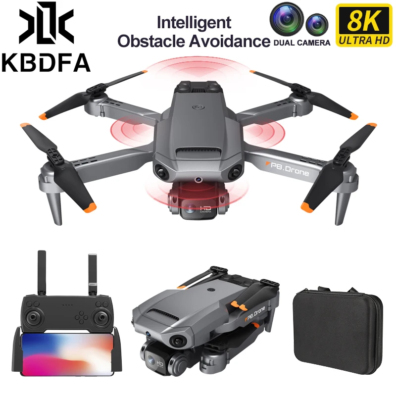 KBDFA P8 UAV 8K HD Pixels с ESC Dual Camera 4K 5G Wi-Fi FPV 360 Полностью интеллектуальное предотвращение