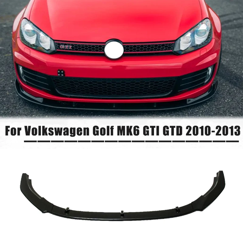 Для Volkswagen Golf 6 MK6 GTI/GTD 2010-2013 (не для или R) передний бампер губа спойлер сплиттер