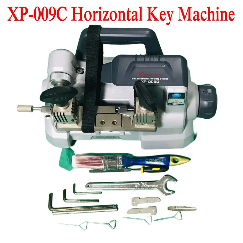 

XP-009C Horizontal Key Cutting Machine Copy Duplicate Keys Cutter Locksmith Tools Four-sided Turning Fixture End Milling Machine