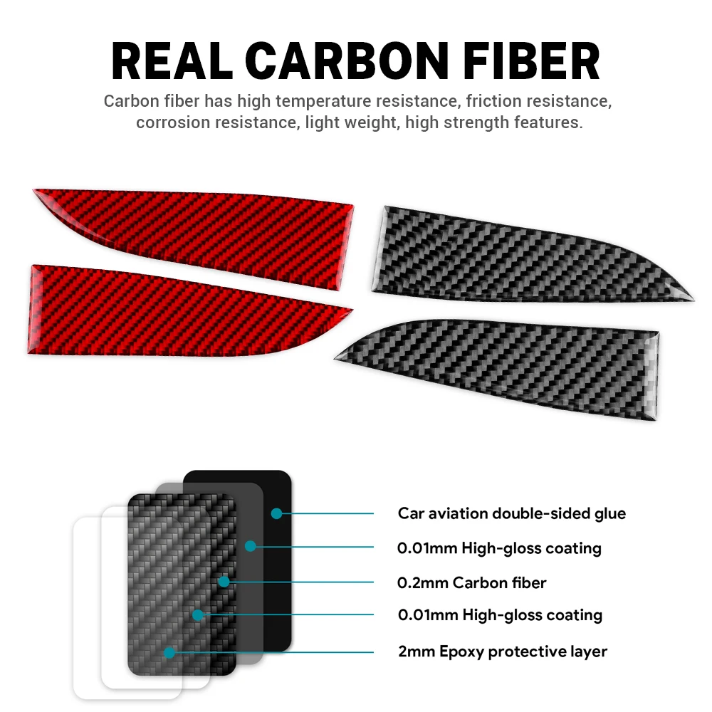 Настоящая мягкая наклейка из углеродного волокна для Tesla Model 3 Highland 2024 внутренняя