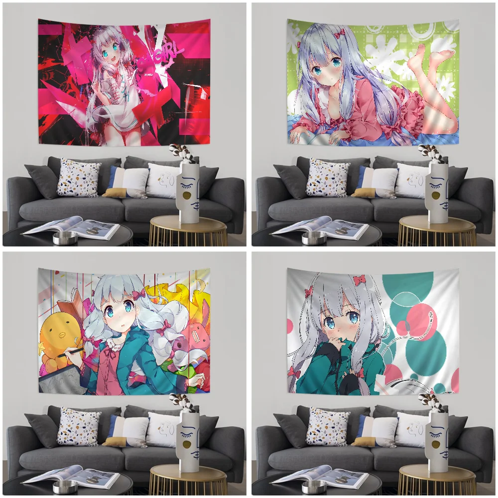 E-Eromanga Sensei Printed Large Wall Tapestry Hanging Tarot Hippie Rugs Dorm Cheap