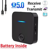 bluetooth 5 0 transmitter receiver aux 3 5mm jack rca stereo usb dongle wireless audio adapter with mic for car pc tv headphone