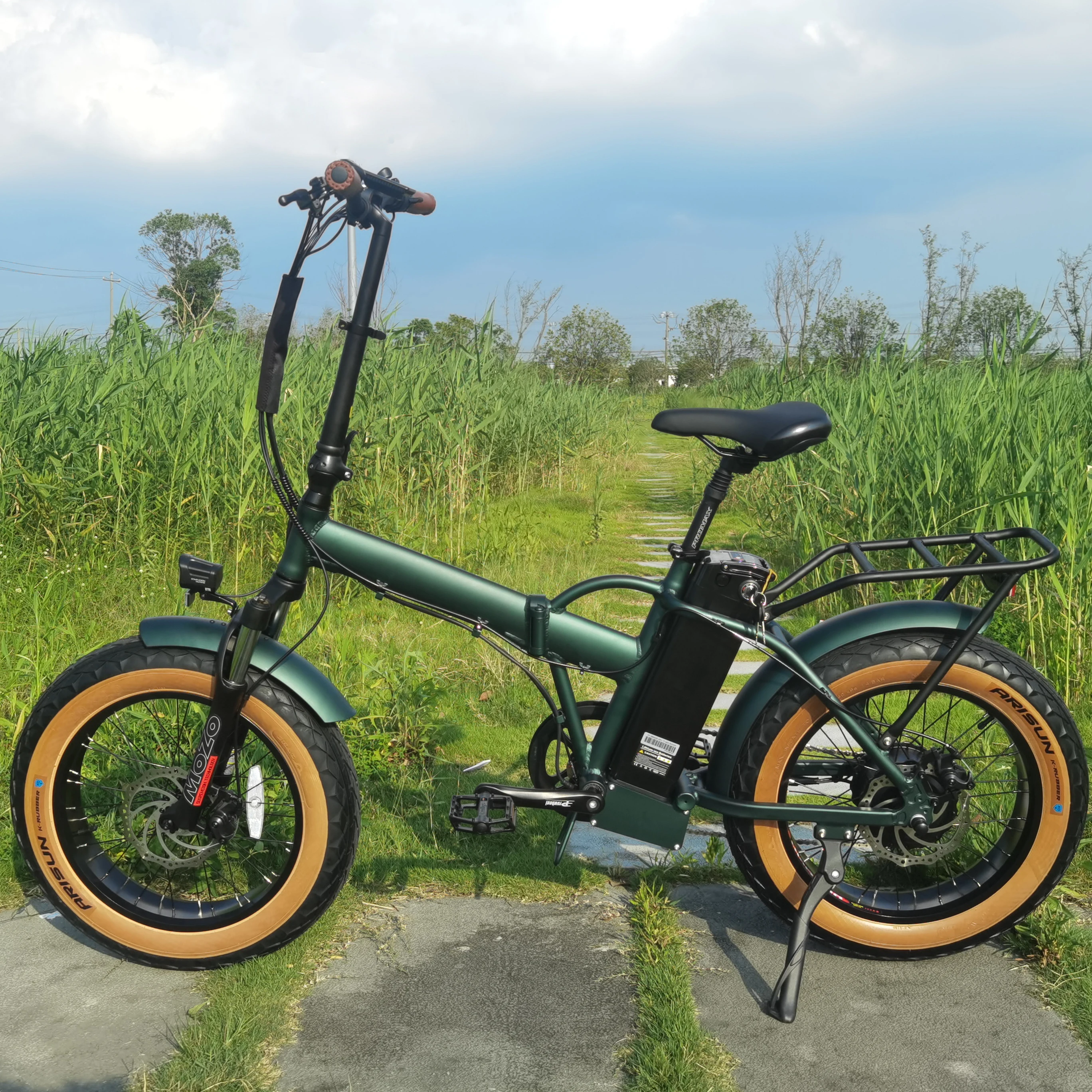 Складной электрический велосипед 48 В 750 Вт распродажа с толстыми шинами 20 ''* 4